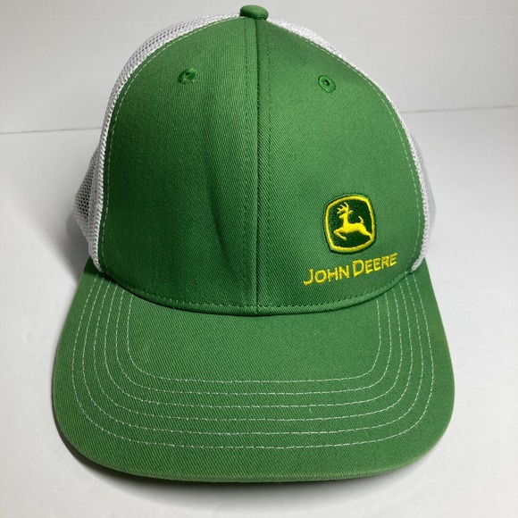 John Deere Other - John Deere Cap Hat Adult Green Adjustable‎ Mesh Snapback Farm  Fair Condition